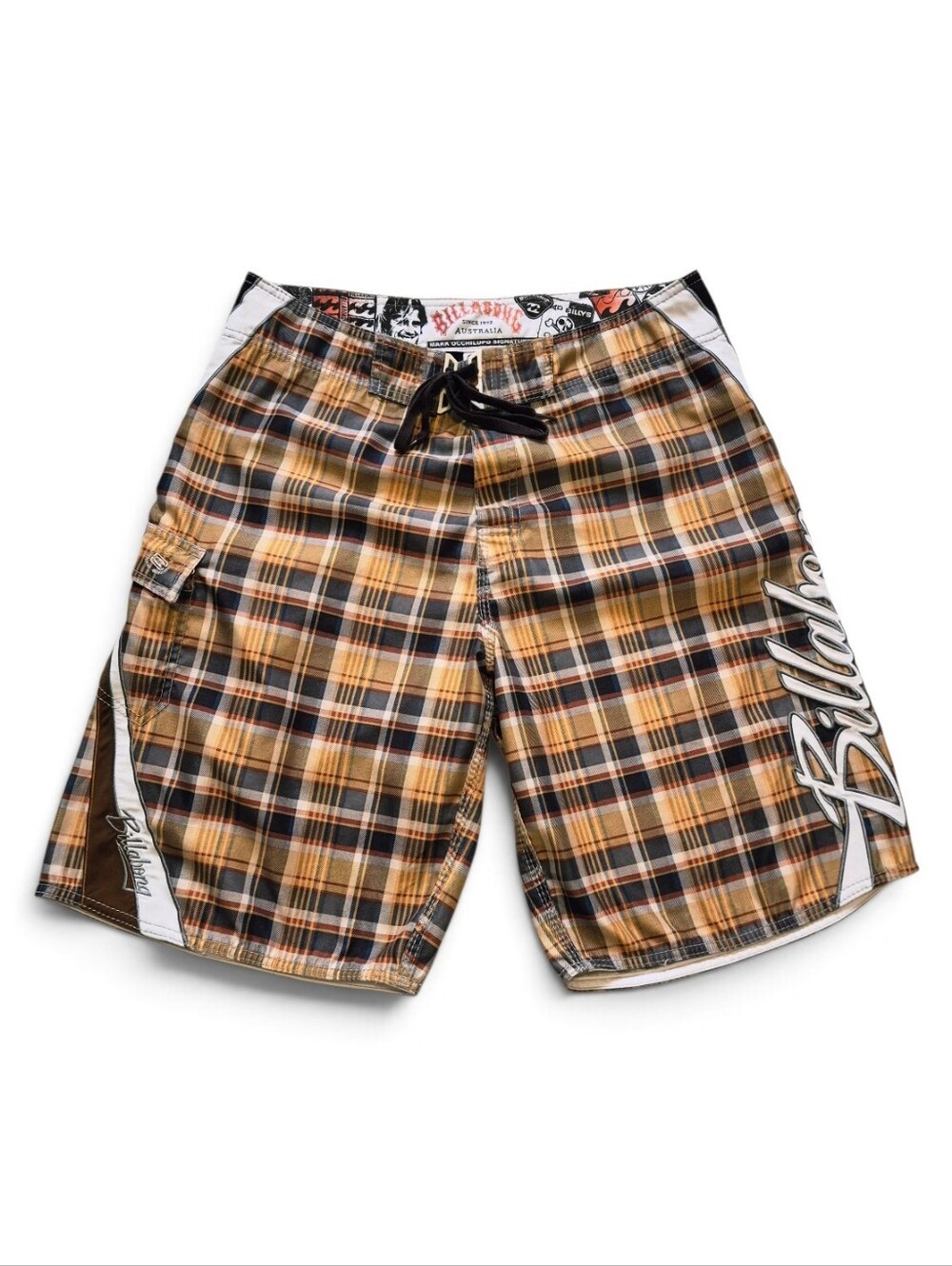 Vintage Billabong Mark Occhilupo Signature Boardshorts Plaid Men’s Size 34 Y2K